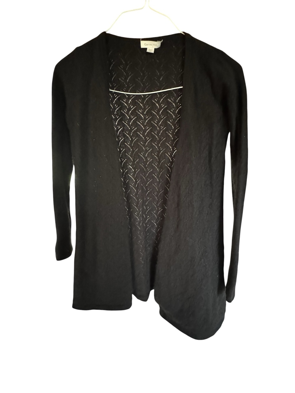 Garnet Hill 100% Cashmere Open-Front Women's Sweater Cardigan - So Soft